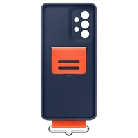 Masica SAMSUNG Silikonska zadnja prekrivala z trakom modra SAMSUNG Galaxy A53 5G (EF-GA