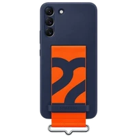 Maskica SAMSUNG Silikonska Zaslonka S Strapom Modra SAMSUNG Galaxy S22+ (EF-GS90