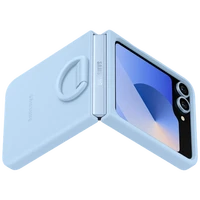 Maskica SAMSUNG Silikonska Zadnja Ohišja s Prstnom Zaponko Modra SAMSUNG Galaxy Z Flip 6 (EF-P