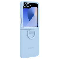 Maskica SAMSUNG Silikonska Zadnja Ohišja s Prstnom Zaponko Modra SAMSUNG Galaxy Z Flip 6 (EF-P