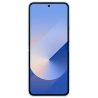 Maskica SAMSUNG Silikonska Zadnja Ohišja s Prstnom Zaponko Modra SAMSUNG Galaxy Z Flip 6 (EF-P