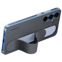 Maskica SAMSUNG Standing Grip Silikonska Hrbtna Ohišje Črna SAMSUNG Galaxy S25+ (EF-