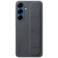 Maskica SAMSUNG Standing Grip Silikonska Hrbtna Ohišje Črna SAMSUNG Galaxy S25+ (EF-